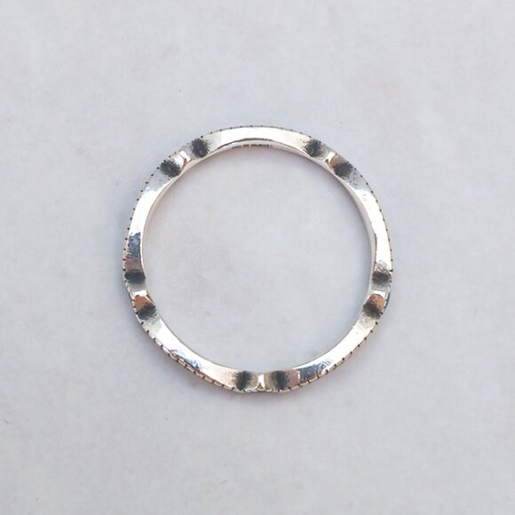 James Avery Sterling Cordoba Enamel Stacking Ring — Turquoise, Size 6.25 - Picture 7 of 12